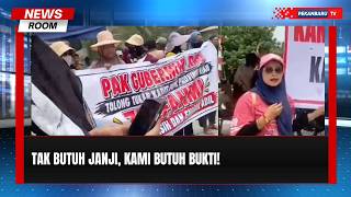 Ibu Ibu Blokade Jalan Manggala, Truk Logistik Terjebak