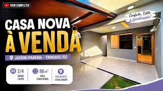 Casa 2Q (1 Suíte) no Jardim Ipanema, Trindade | Próximo a Goiânia