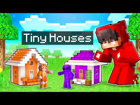 Mia vs Luke TINY House Battle in Minecraft!