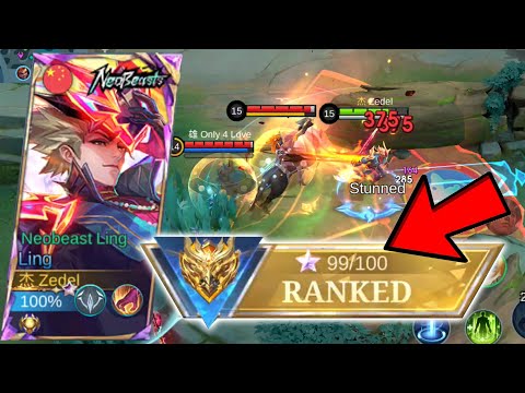 MY LAST MATCH BEFORE IMMORTAL RANK USING NEOBEAST LING IN SOLOQ! (enemy global 5 Lolita and Badang)