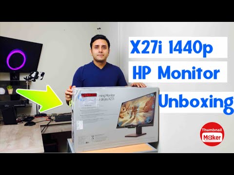 HP X27i Gaming Monitor 1440p 144Hz Unboxing and Review - QHD 2K