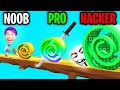Can We Go NOOB vs PRO vs HACKER In SPIRAL ROLL!? (ALL LEVELS!)