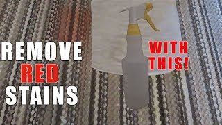 HOW TO REMOVE RED STAINS FROM CARPET