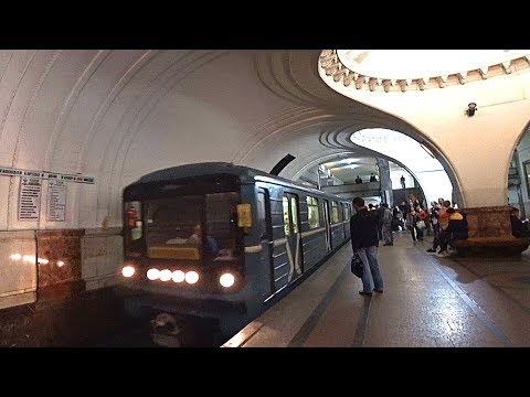 Moscow Metro: Big Trip from Sokol to Komsomolskaya with Different Russia
