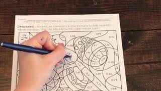 Decimal Rounding coloring Activity