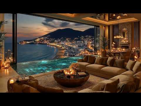 Barcelona Evening Jazz Ambience | Smooth Piano in a Luxury Apartment for Focus and Calm