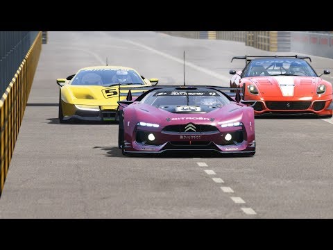 Fittipaldi EF7 vs Citroen GT Race Car vs Ferrari 599XX Evo at Macau