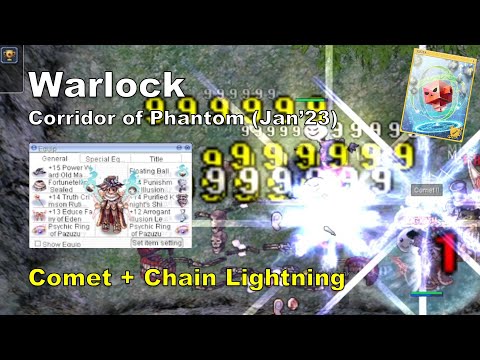 [BB iRO] Warlock - "Comet - Reading Spell Book" - Corridor of Phantom Jan 2023 - IRO Chaos