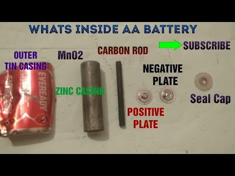 Inside Eveready AA cell/battery | Opening a AA cell