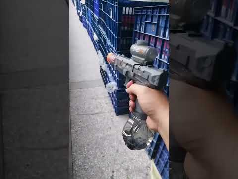 Third-Gen Ice Mouse Spitfire Automatic Water Gun - Electric Blaster with Continuous Firing, 500mAh Battery, Blue video