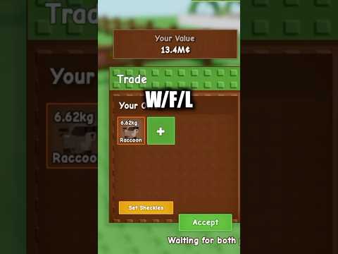 W/F/L grow a garden GOLDEN RACOON pet trades! 😳