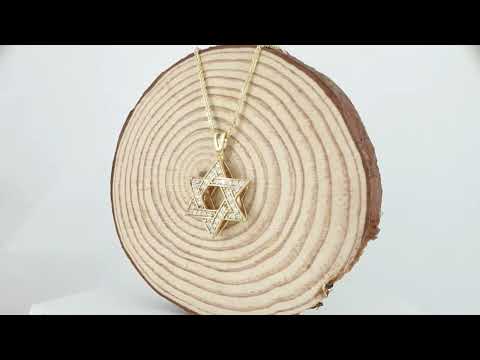 A video of 3D 0.36tcw Star of David Pendant, 2cm