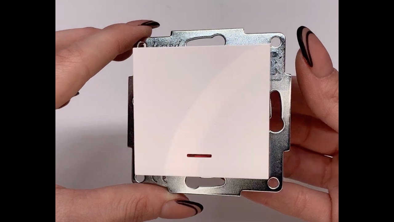 Выключатель одноклавишный с подсветкой LEZARD Vesna белый 742-0288-111