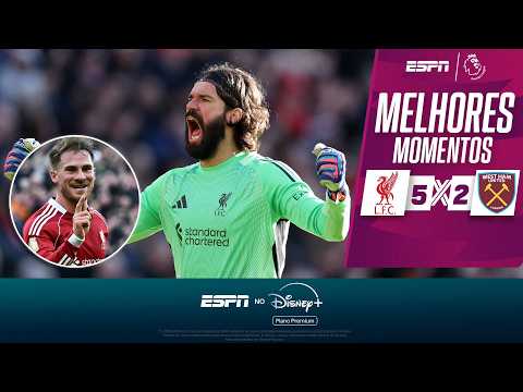 Gols e lances de Liverpool x West Ham