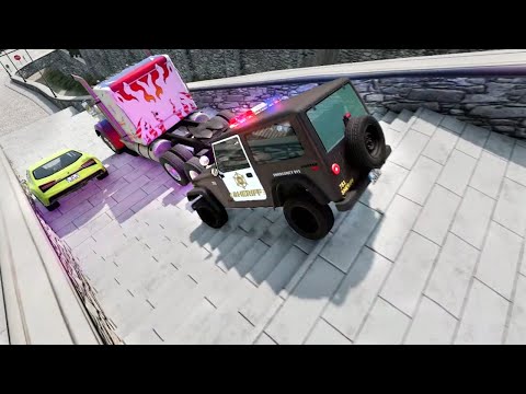 Cars vs Stairs – BeamNG Drive