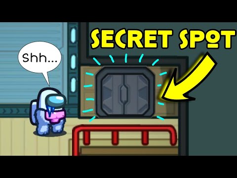 Top 5  hiding Spots In (The Skeld) Among Us HIDE N SEEK ✨🎉