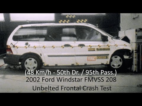 Thumbnail for 1999-2003 Ford Windstar FMVSS 208 Unbelted Full-Overlap Frontal Crash Test (50th Dr. / 95th Pass.) by Ford Windstar, SEAT, WiLL, Vehicle