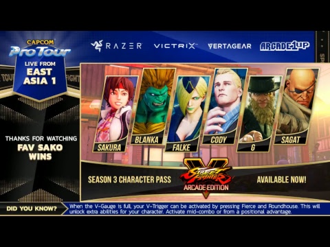 East Asia 1 Top 8 - Capcom Pro Tour Online 2018
