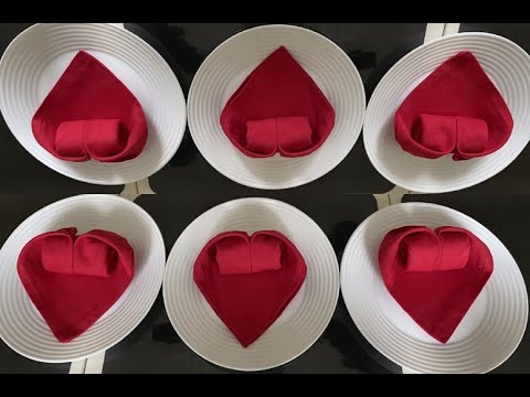 Heart Shaped Napkin Fold