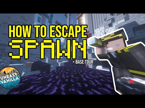 How to Escape Spawn on No Hack Anarchy (Uneasy Vanilla) | Minecraft