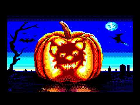 Pumpkin Ted Amstrad 8 bit Pixel Drawing
