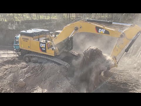 Caterpillar 352F Excavator Loading Mercedes And MAN Trucks - Ascon Ltd