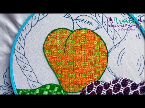 185. Bordado Fantasía Durazno 1 #embroidery #bordado #manualidades #tutorial