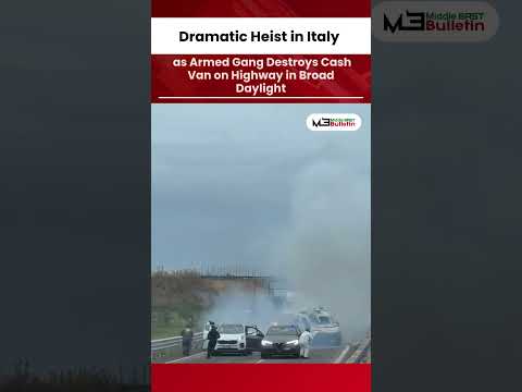 Armed Gang Blows Open Cash Van in Daylight Highway Heist in Italy