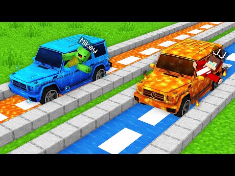 EPIC Minecraft Road Challenge: Mikey vs JJ (Maizen)