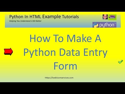 How To Make A Python Data Entry Form