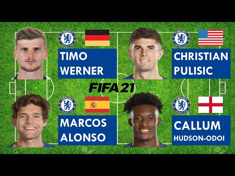 Timo Werner vs Christian Pulisic vs Marcos Alonso vs Callum Hudson-Odoi - FIFA 21 comparison