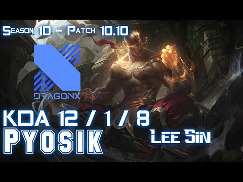 DRX Pyosik LEE SIN vs NUNU Jungle - Patch 10.10 KR Ranked