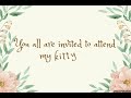 ||Floral Theme Kitty Party Invitation Video||Diamond Editors||