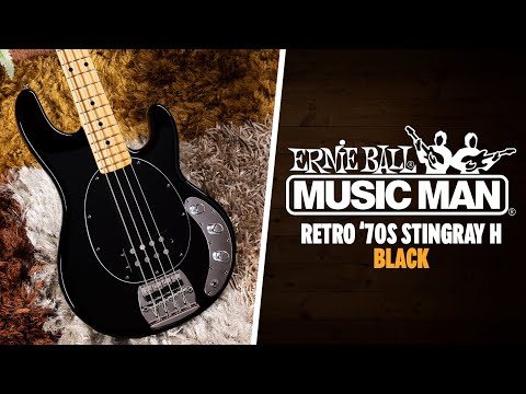 Music Man Retro '70s StingRay Bass - Maple - Black image 12