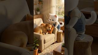 O gatinho dexou o vovô mais novo😱