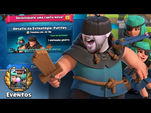 TESTEI A NOVA CARTA PATIFES NO CLASH ROYALE - ELA 