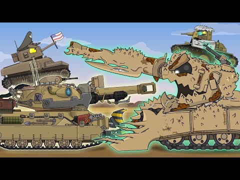 America vs Tank Eater - Cartoons about tanks