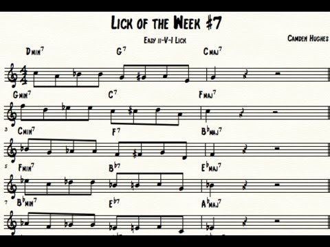 Lick of the Week #7 - Easy ii V I Lick