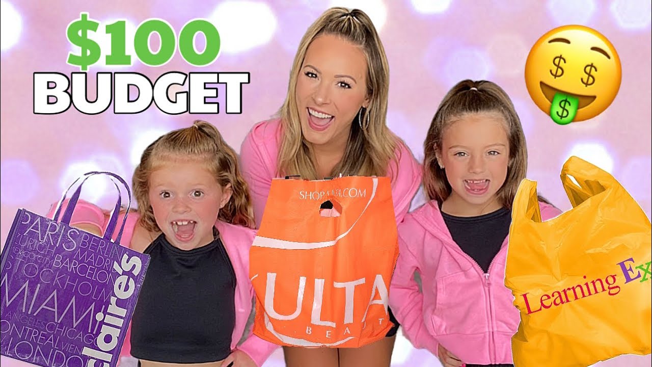 WE SPENT $100 AT OUR FAVORITE STORES SHOPPING CHALLENGE 🤑🛍 @HallieOnStage114 @agset211