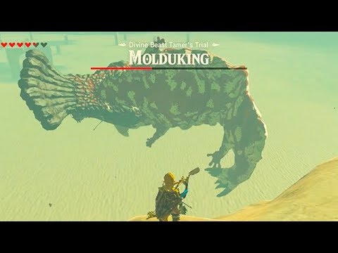 How to beat Molduking The Legend of Zelda BOTW - Fight the Brute of the Sand, Molduking Boss