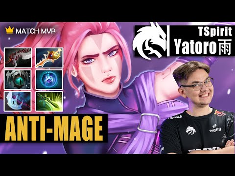 Anti-Mage Safelane | TSpirit.Yatoro | 24 KILLS 7.32D ANTI-MAGE MONSTER | 7.32d Gameplay Highlight
