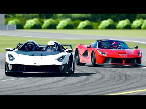 Lamborghini SC20 2021 vs Ferrari LaFerrari Aperta at Top Gear Track