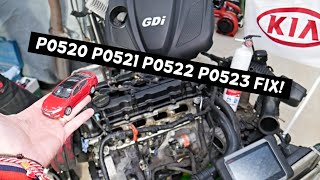 KIA OPTIMA CODE P0520 P0521 P0522 P0523 OIL PRESSURE SENSOR SWITCH FIX