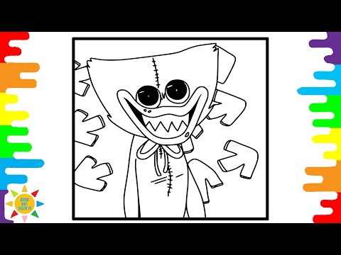 Huggy Wuggy Coloring Page | Poppy Playtime Coloring | Diviners & Azertion - Feelings