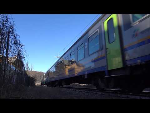 E.464 TITOLARE DEL REGIONALE IN ARRIVO IN STAZIONE A ROCCAVIONE (CN) SAB. 14 - 12 - 2019