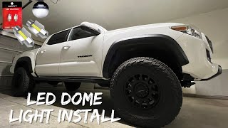 How To Install LED Dome Light | 2016 - 2023 Toyota Tacoma | Lasfit Auto LED