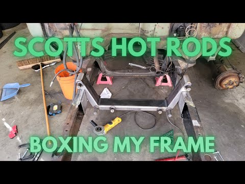 FIRST WELDS ARE IN!! I boxed in my frame to install my new Scotts Hot Rods IFS.  f100