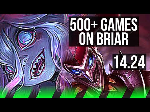 BRIAR vs SHACO (JGL) | 500+ games | KR Master | 14.24