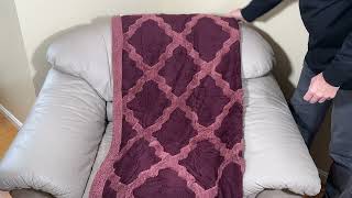 Rose Brown Houndstooth Bed Throws 50 × 60 inches, Classical Ultra Soft Sherpa Fleece