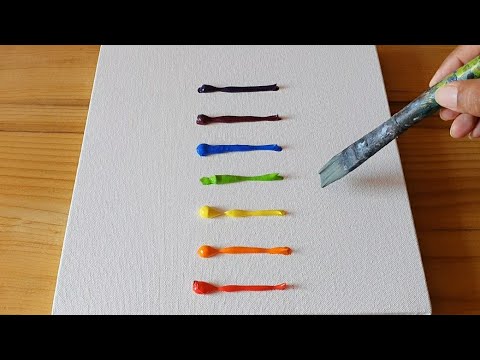 Daily Challenge / Rainbow Sky / Landscape Demo / Easy Technique For Beginners / Relaxing